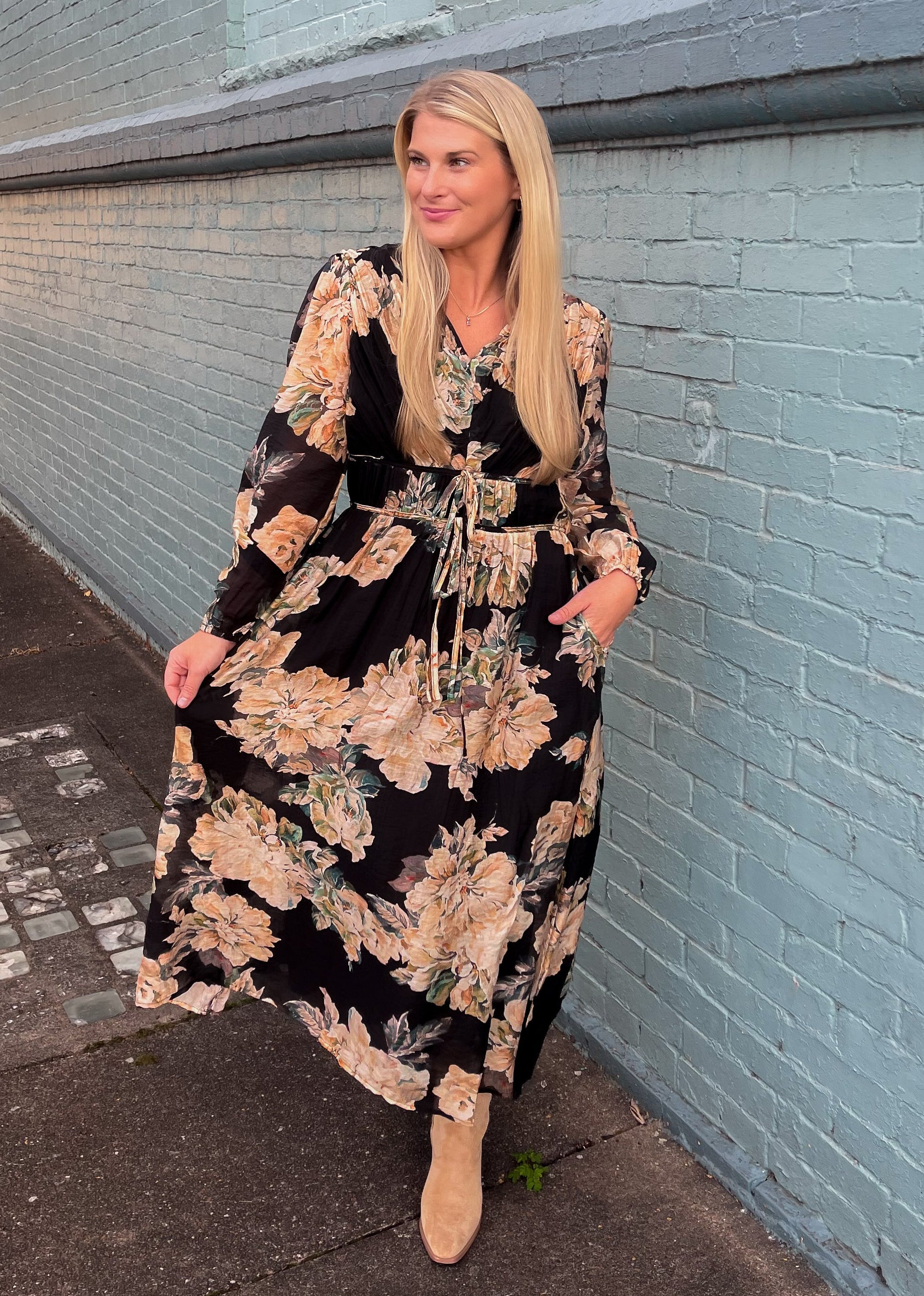 Just Going With It Midi Dress