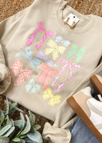 Pastel Bow Collage Sweatshirt (S-2XL)