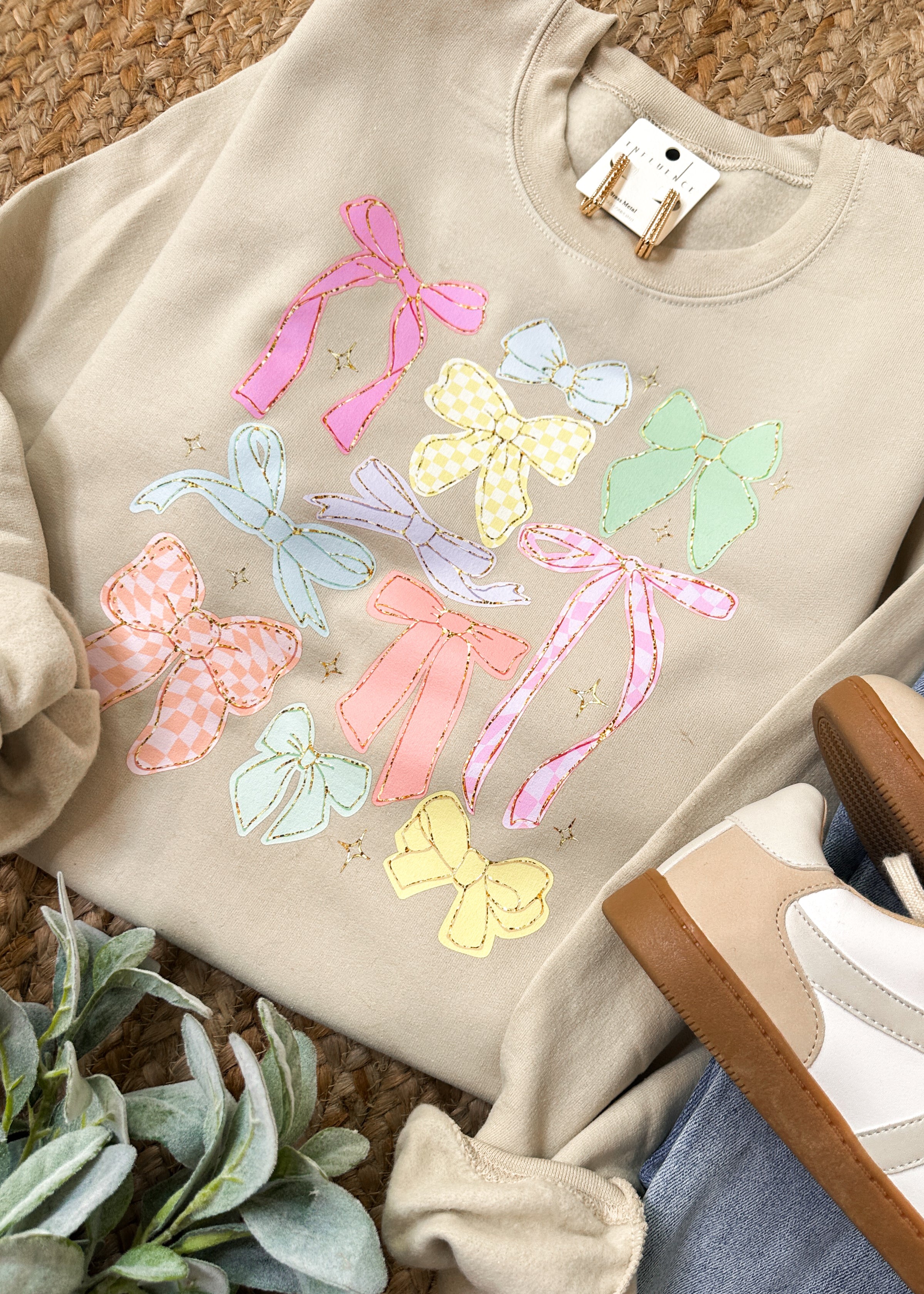 Pastel Bow Collage Sweatshirt (S-2XL)