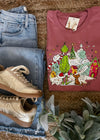 Grinch Looking Over Whoville Graphic Tee (S-2XL)