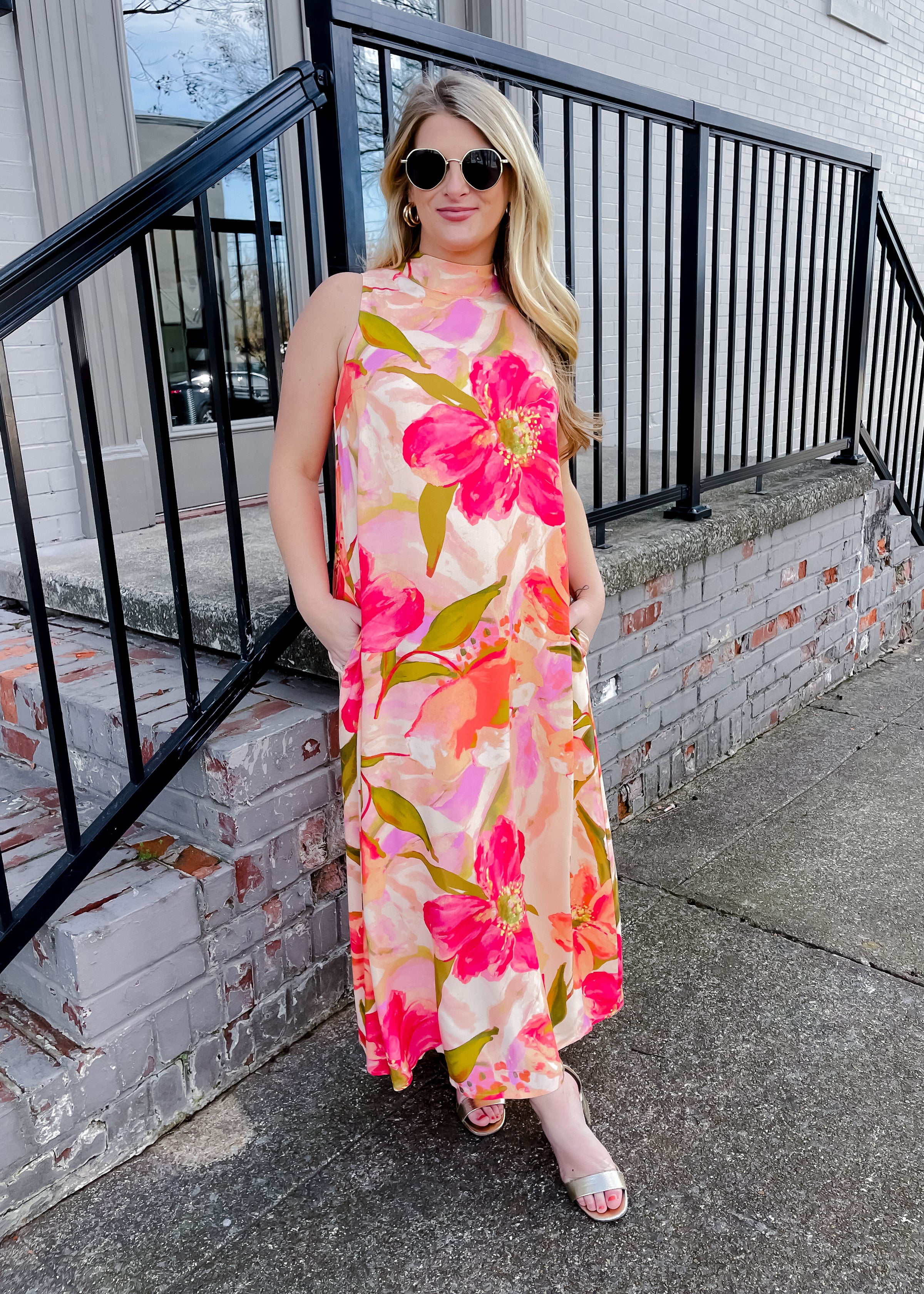 What Can I Say Floral Maxi Dress
