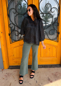 Got My Attention Acid Wash Frayed Jean - Ash Jade