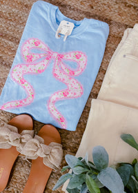 Floral Bow Graphic Tee (S-2XL)