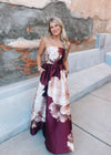 Pressed Petals Strapless Maxi Dress