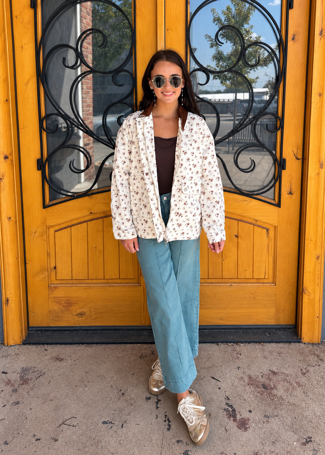 To The Left High Rise Wide Leg Jean - Teal