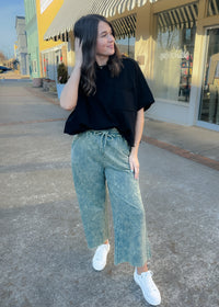 Finding Comfort Acid Wash Pants