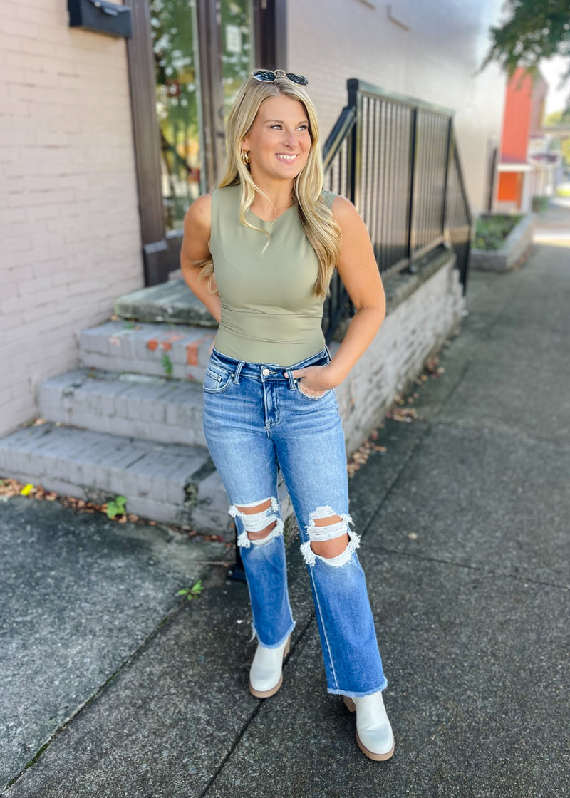 As I Expected Olive Bodysuit