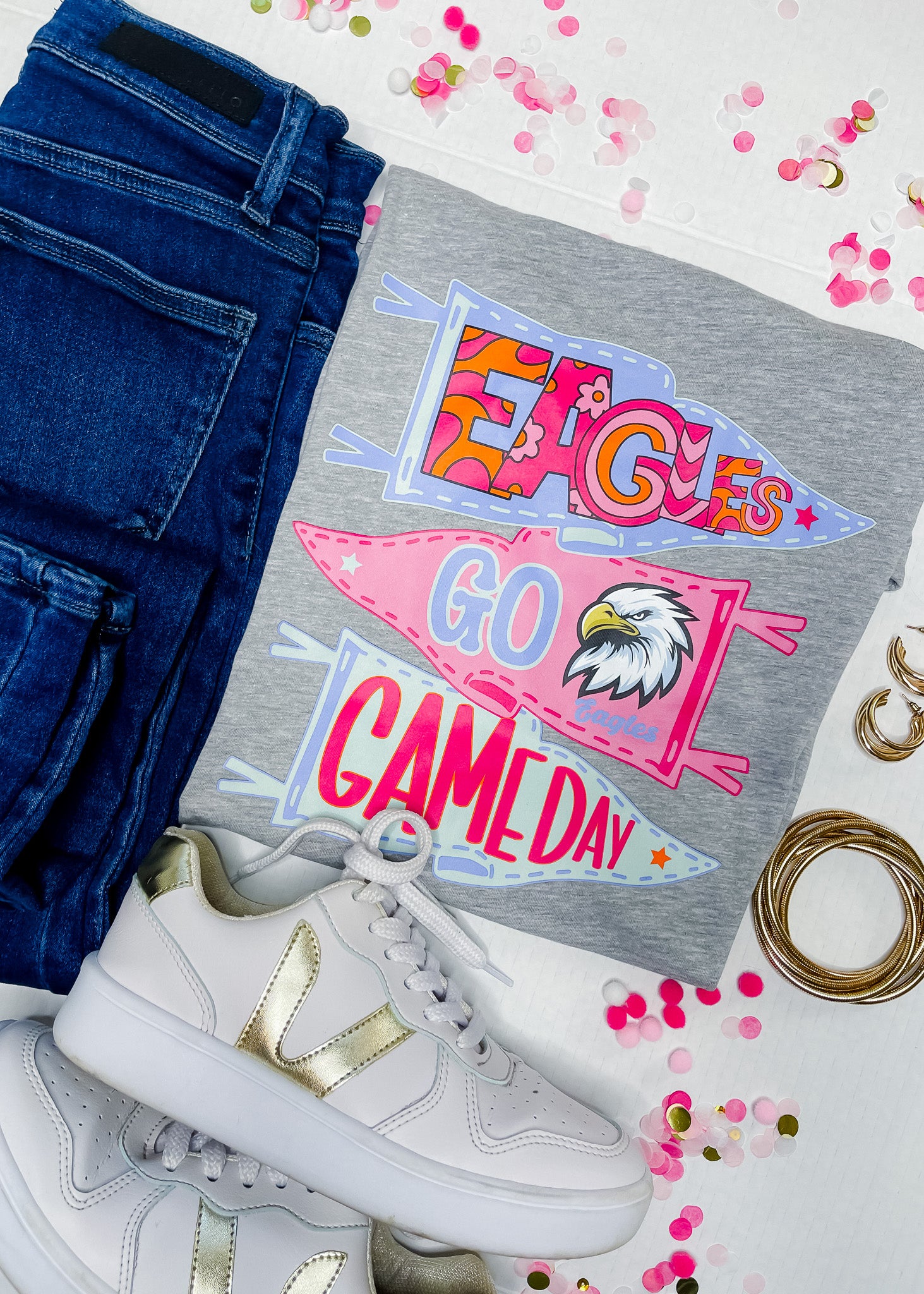 Pennant Flag Mascot Graphic Tee (S-2XL)