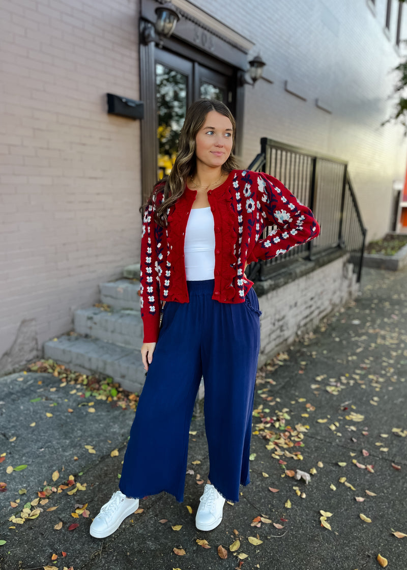 Promise Me This Navy Linen Pants