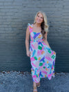 Watercolor Masterpiece Midi Dress