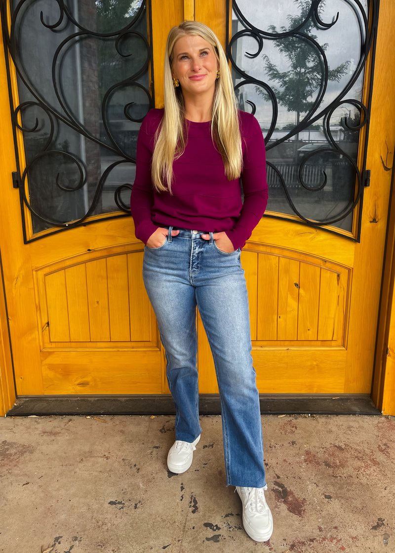 Made My Day Tummy Control Straight- Risen Jeans