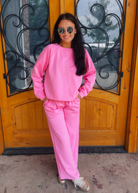 Extra Credit Fleece Long Sleeve Two Piece Set