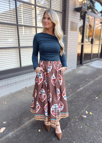 No Better Time Midi Skirt