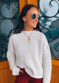 Stay With Me Mock Neck Knit Sweater