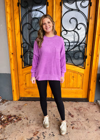 That's My Call Oversized Fleece Pocket Sweater