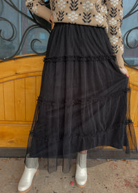 Say It Sweetly Tulle Tiered Midi Skirt