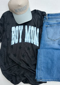 Boy Mom Star Print Graphic Tee (S-2XL)