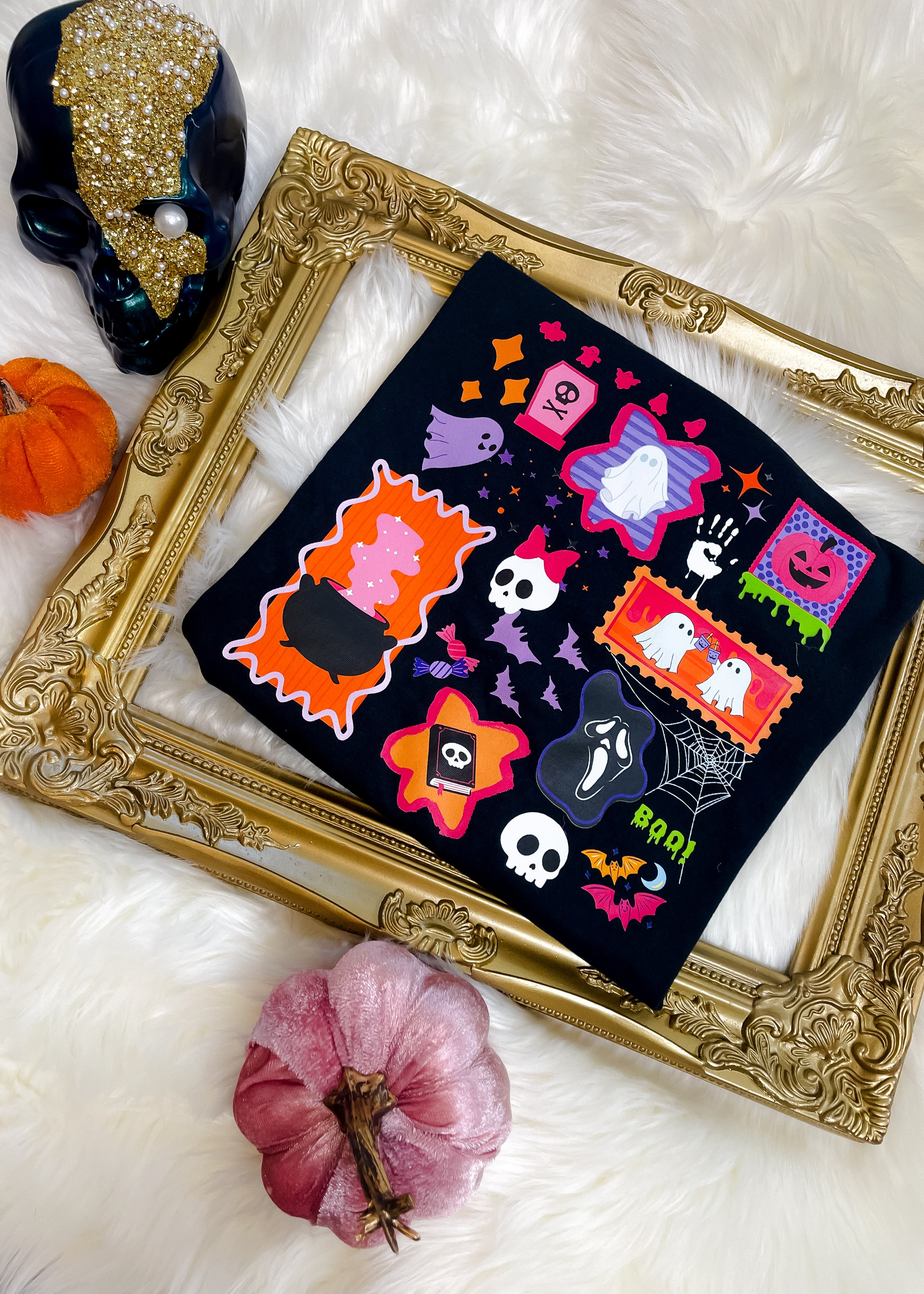 Preppy Halloween Collage Graphic Tee (S-2XL)