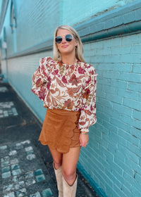 I Already Decided Suede Skort