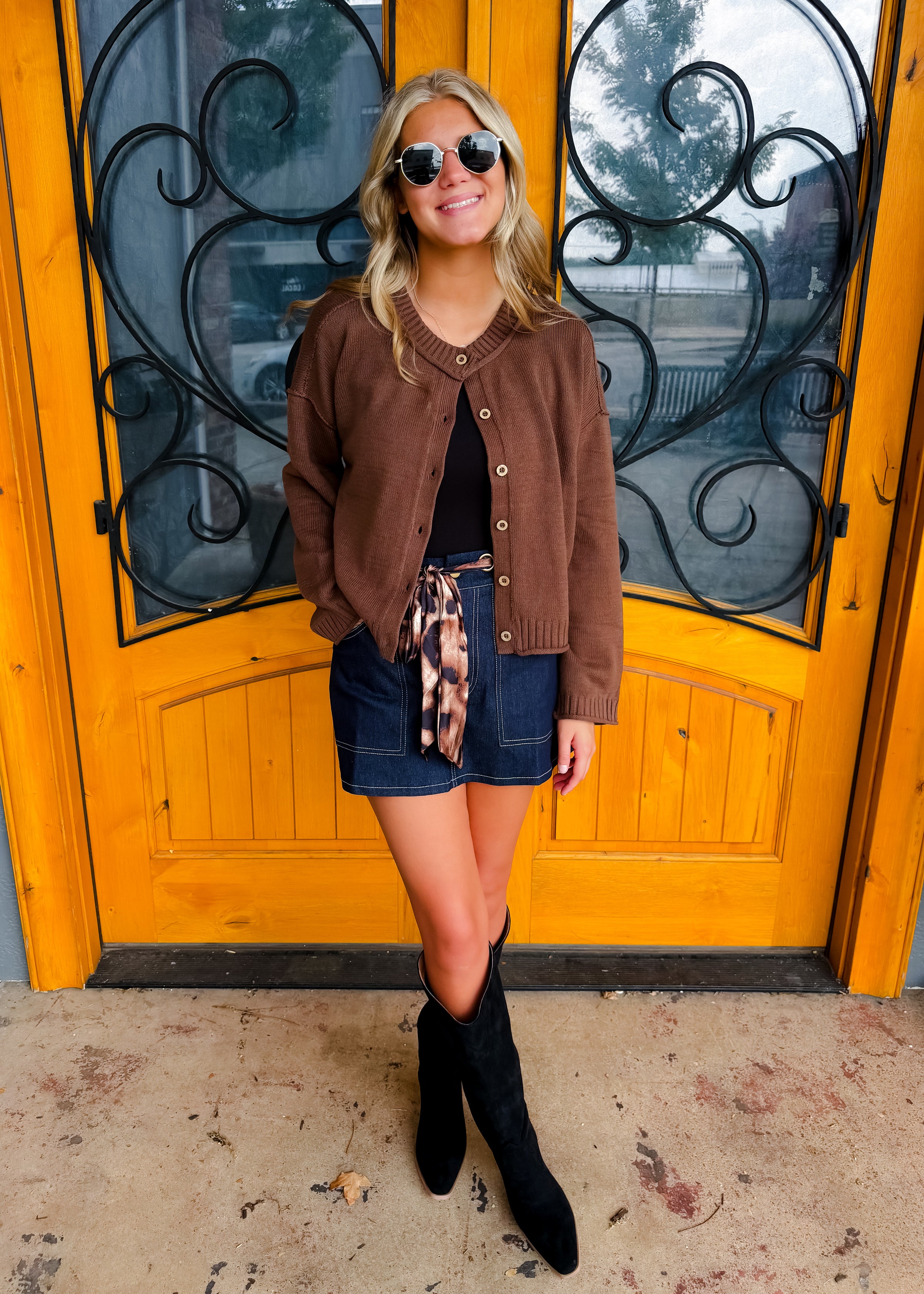 Wild Side Dark Wash Denim Skort