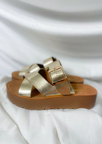 Find Your Pace Gold Sandals