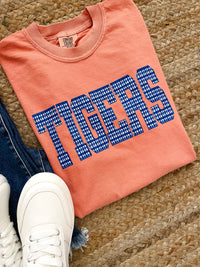 Tigers Gingham Graphic Tee (S-2XL)