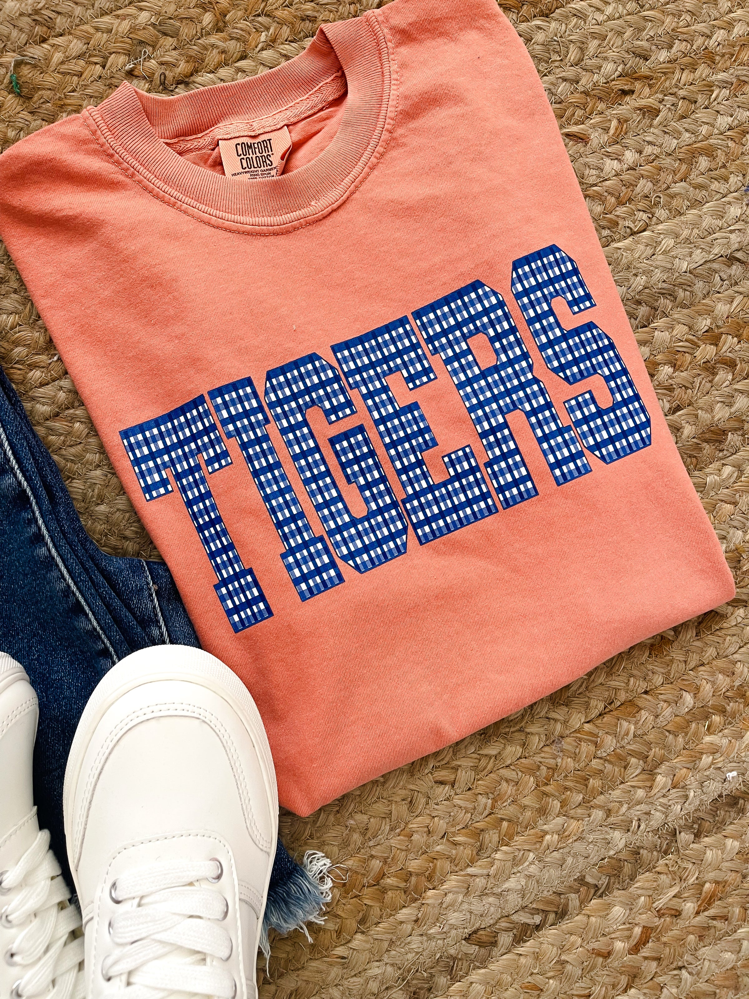 Tigers Gingham Graphic Tee (S-2XL)