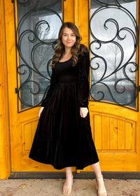 New Traditions Velvet Midi Dress