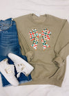 Plaid Christmas Bow Sweatshirt (S-2XL)