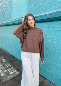 Set The Tone Turtle Neck Fleece Sweater