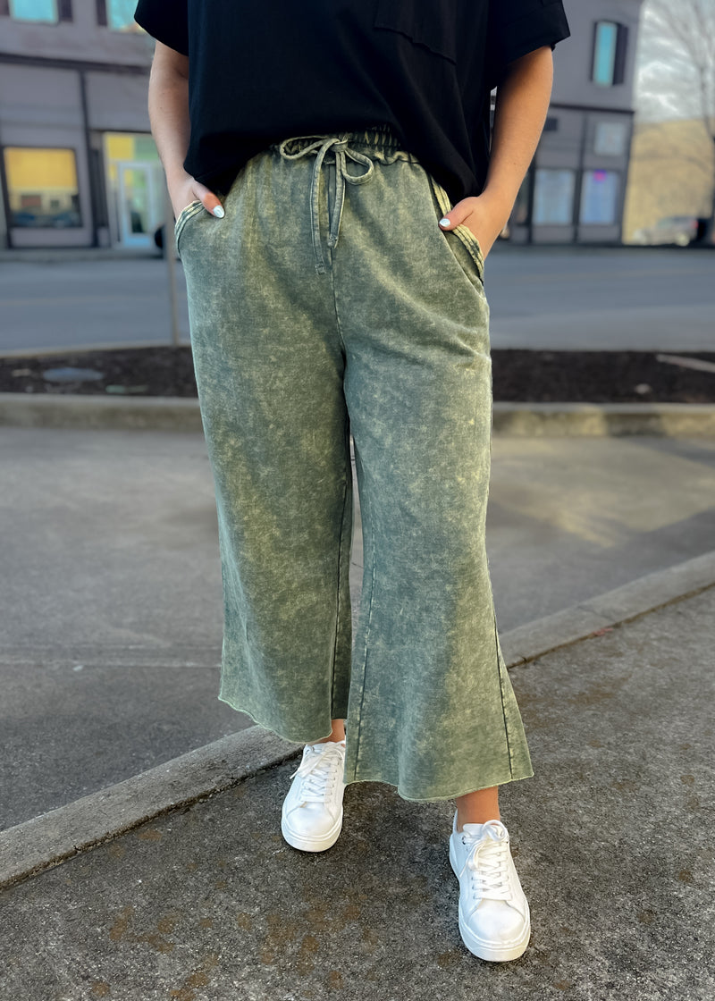 Finding Comfort Acid Wash Pants