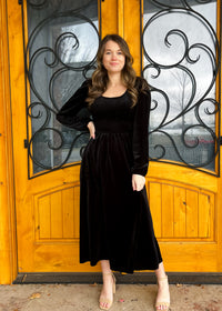 New Traditions Velvet Midi Dress