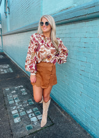 I Already Decided Suede Skort