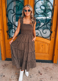 Plaid To Meet You Midi dress