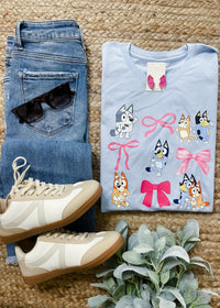 Bluey Bow Grid Graphic Tee (S-2XL)
