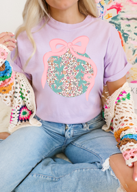 Chic Floral Ball Graphic Tee (S-2XL)