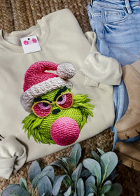Grinch Faux Yarn Sweatshirt (S-2XL)