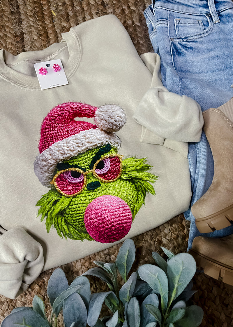 Grinch Faux Yarn Sweatshirt (S-2XL)