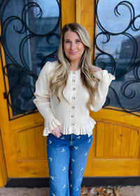 Always On Point Ruffle Knit Cardigan