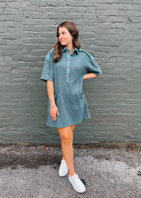 By The Book Waffle Knit Dress