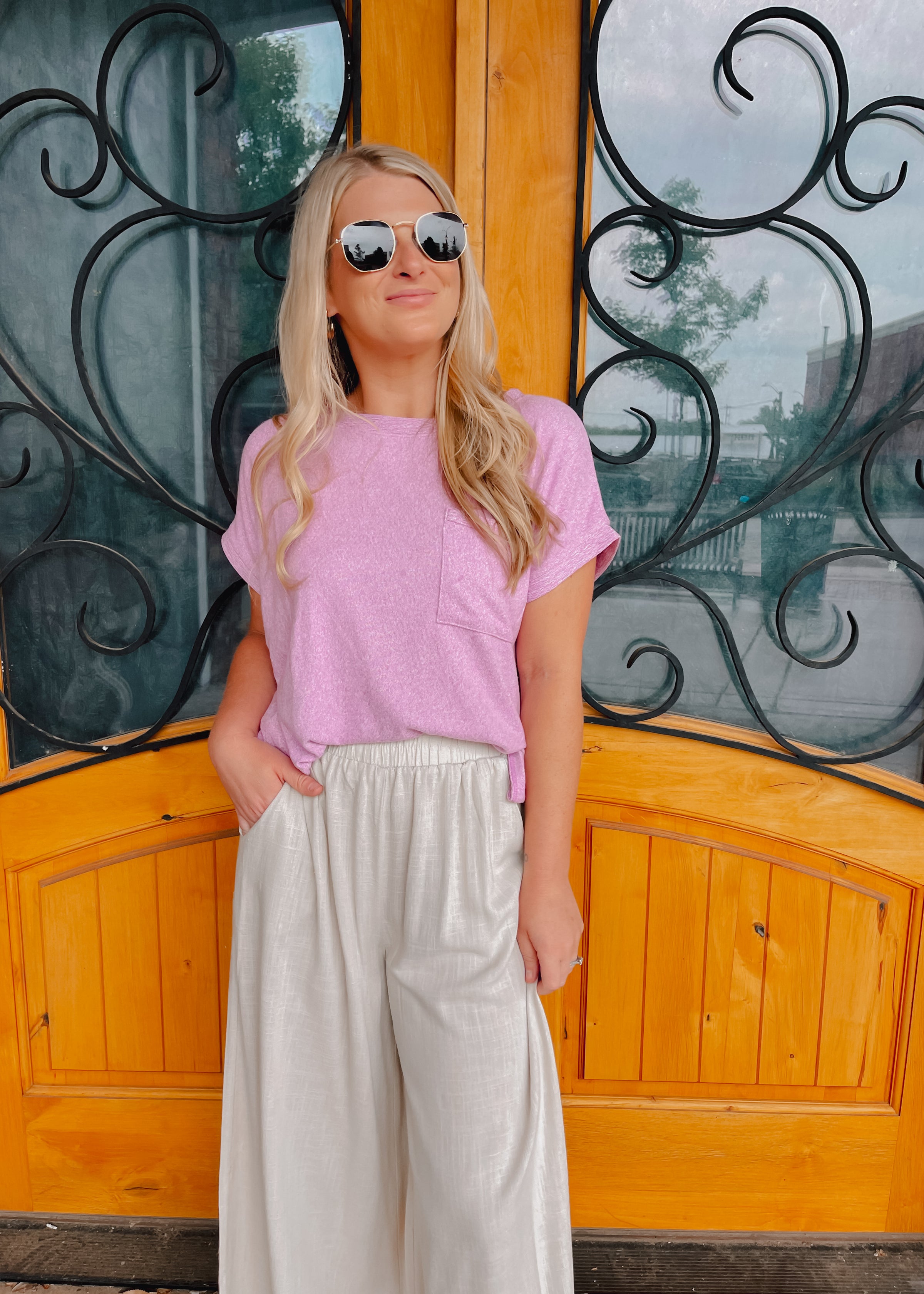 women's linen dress pants midelxp Beige Palazzo Pants, Wide Leg, High Waist, Elastic Waist, Comfy Work Pants, S, M, L, XL at Amazon Women's Clothing store day ease.Key Features Modern Linen Pants for Women