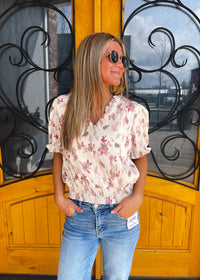 Blushing Meadow Smock Top