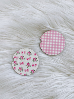 Pretty in Pink Car Coasters