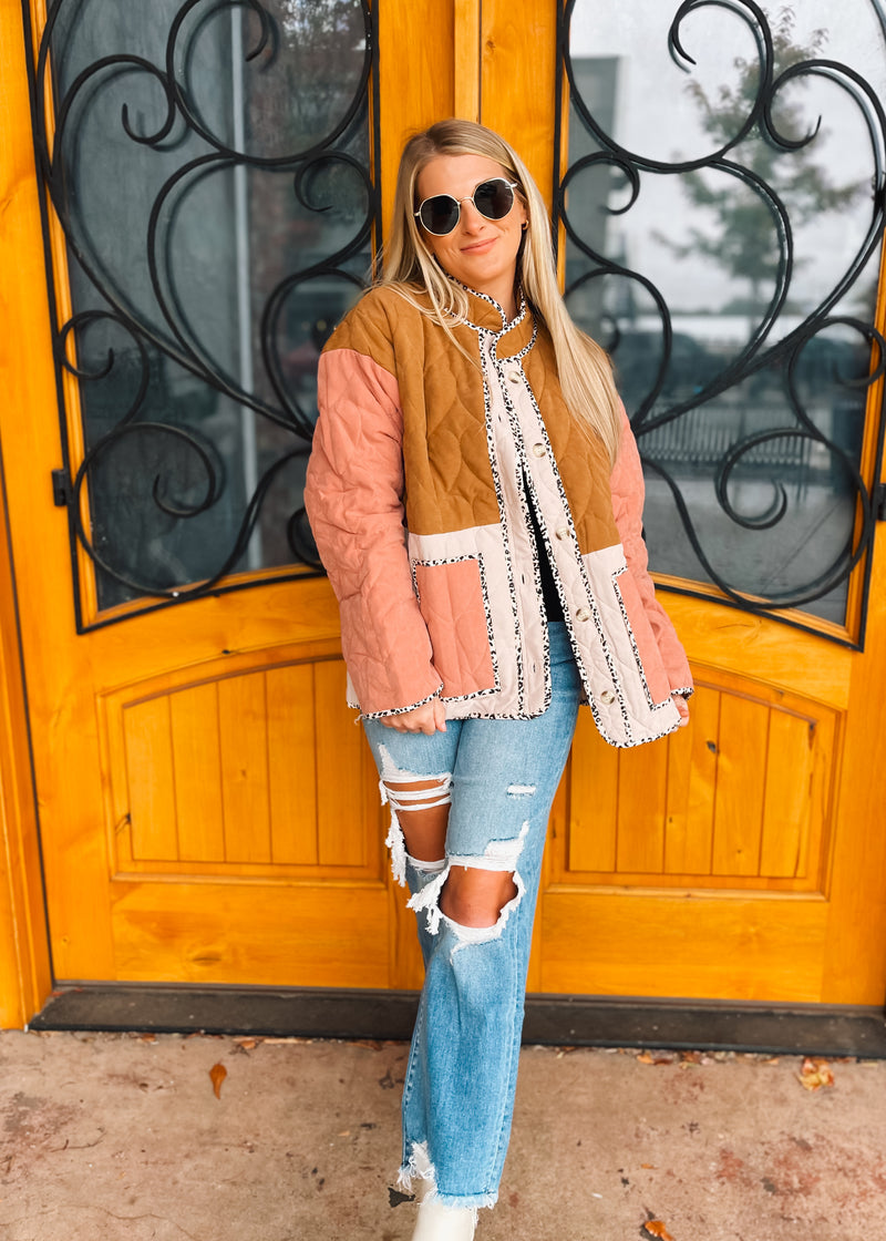 Timely Matter Quilted Button Down Jacket