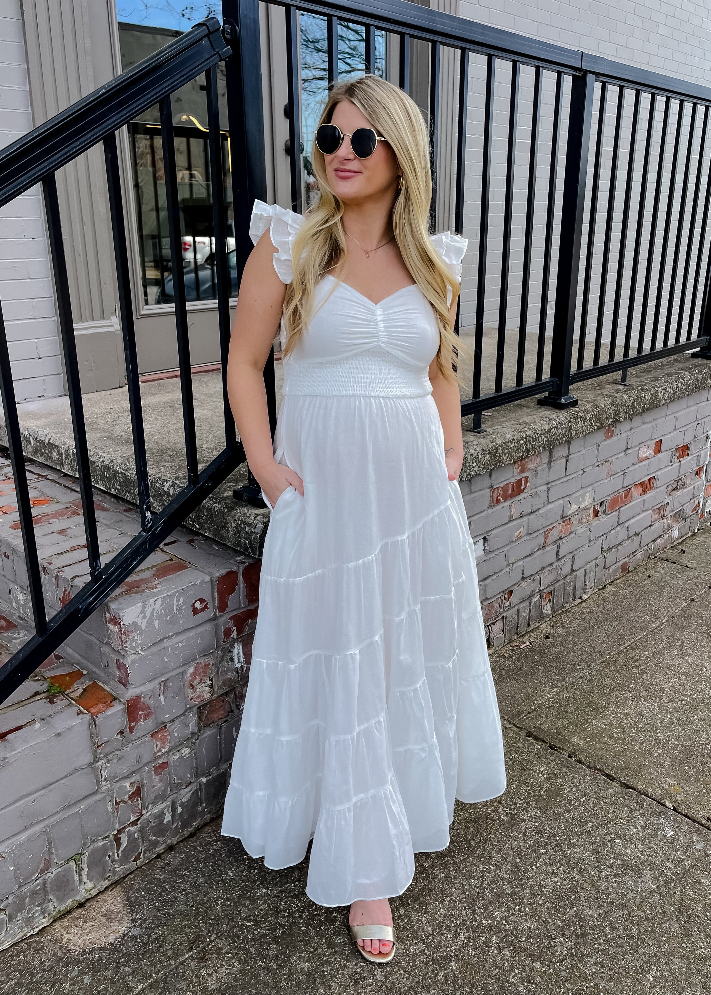 With You In Mind Ruffle Maxi Dress