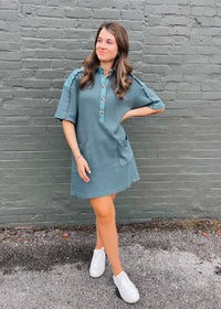 By The Book Waffle Knit Dress