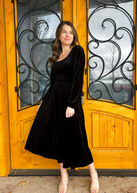 New Traditions Velvet Midi Dress