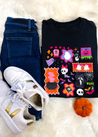 Preppy Halloween Collage Graphic Tee (S-2XL)