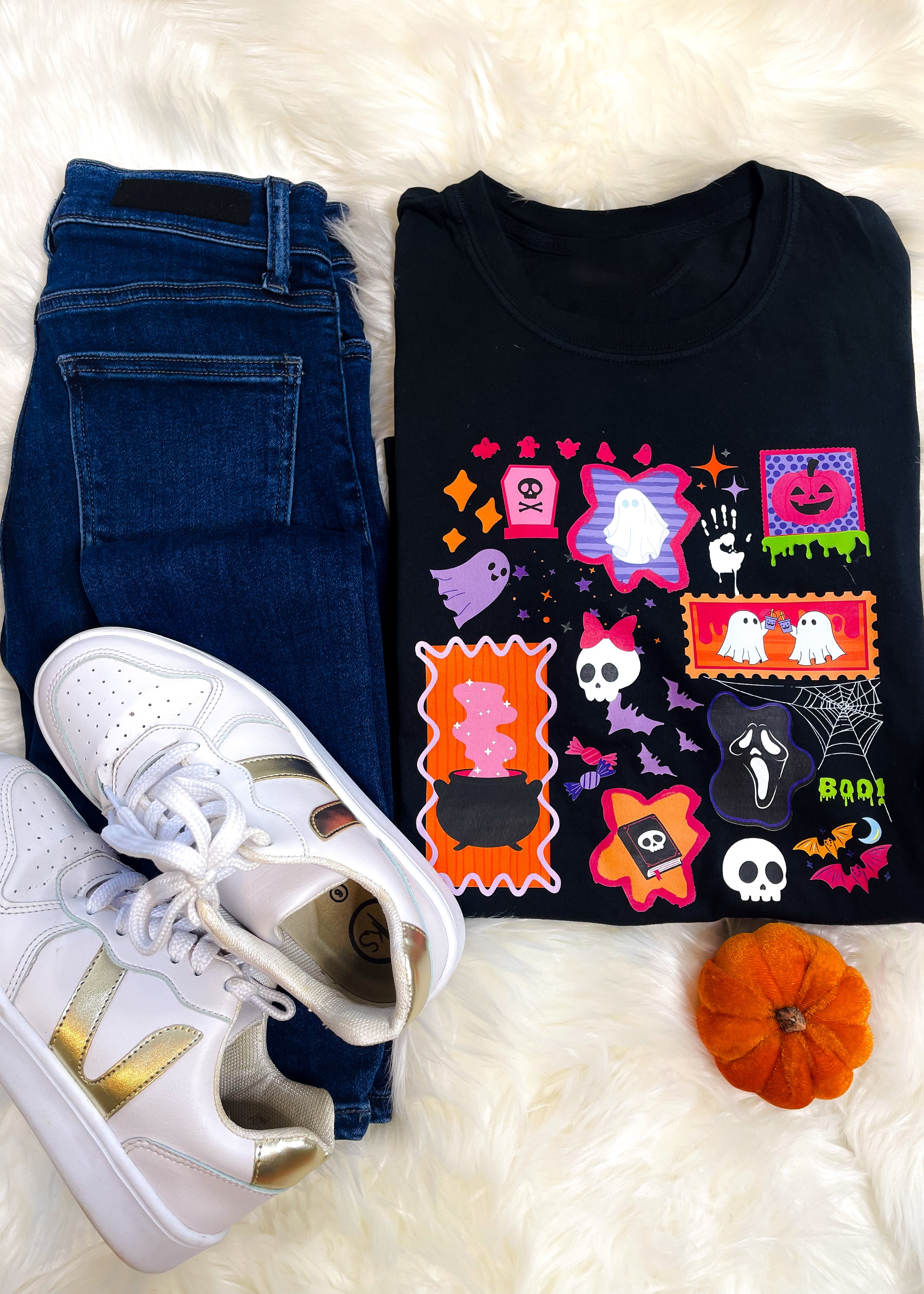 Preppy Halloween Collage Graphic Tee (S-2XL)