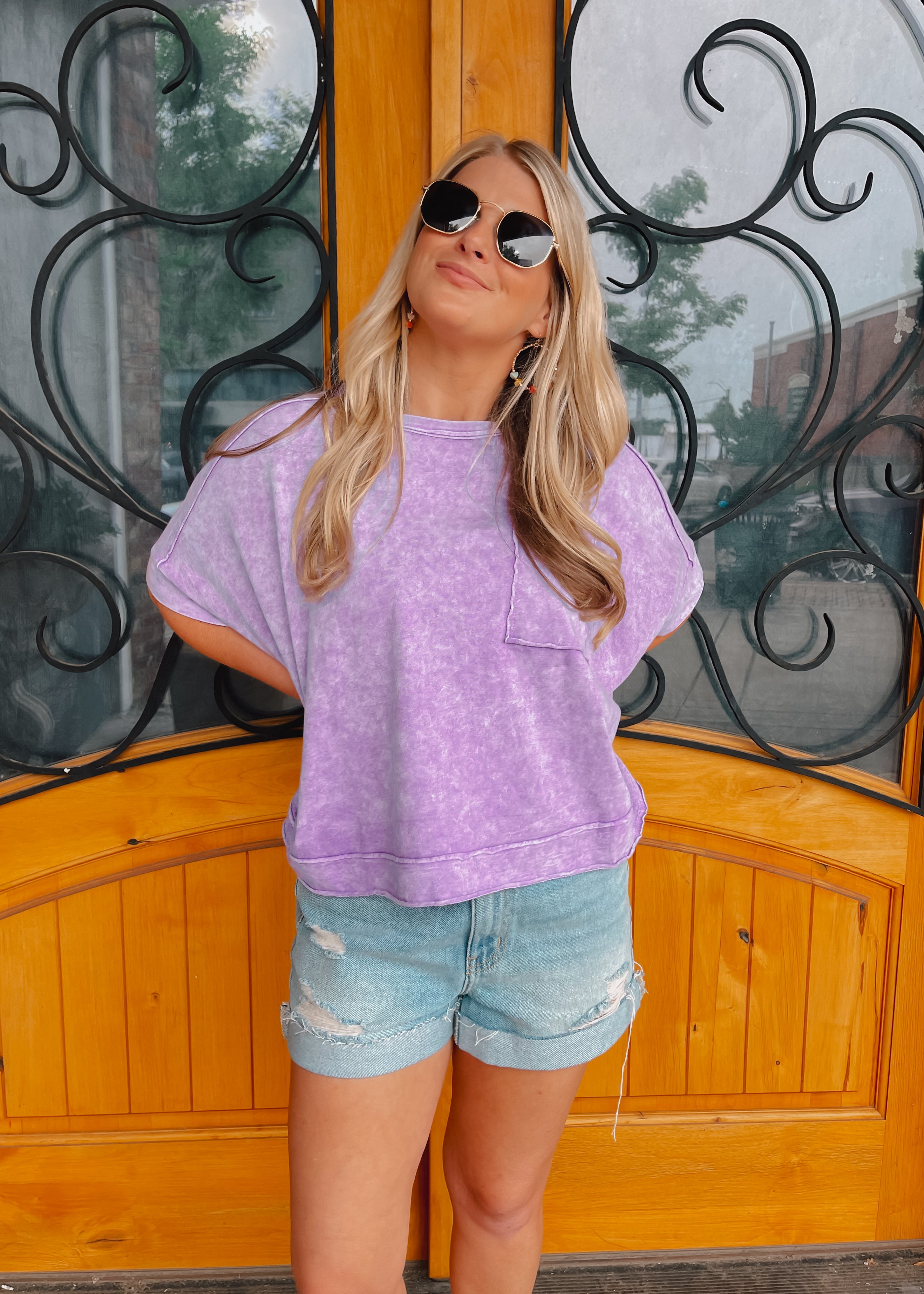 Life is too Short Acid Wash Oversized Crop Tee – The Sassy Owl
